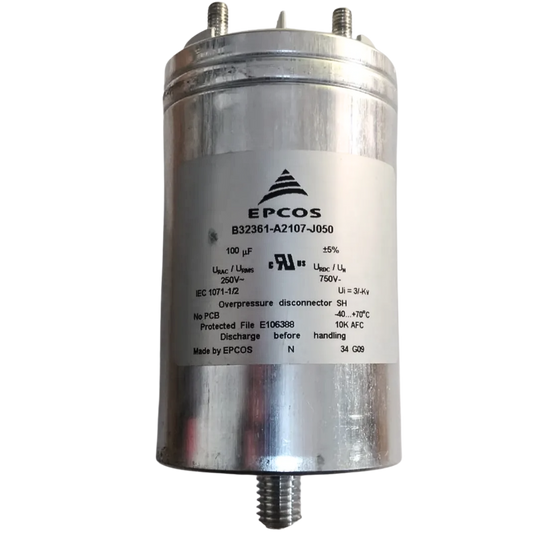 Capacitor De Partida 100uF 250/750V 60x120mm (Fast-on)