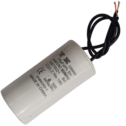 Capacitor De Partida 15uF 250V 35X70mm (2Fios)