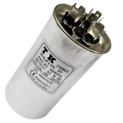 Capacitor De Partida 55uF+8uF 440V 55x105mm (Fast-on)