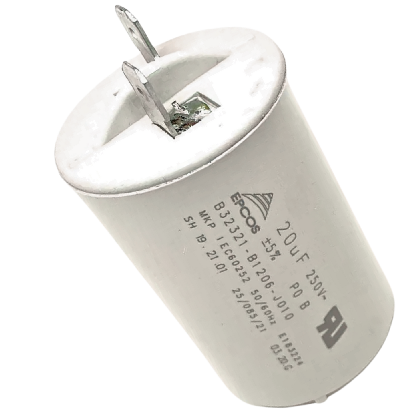 Capacitor De Partida 20uF 250V 35x54mm (Fast-on)