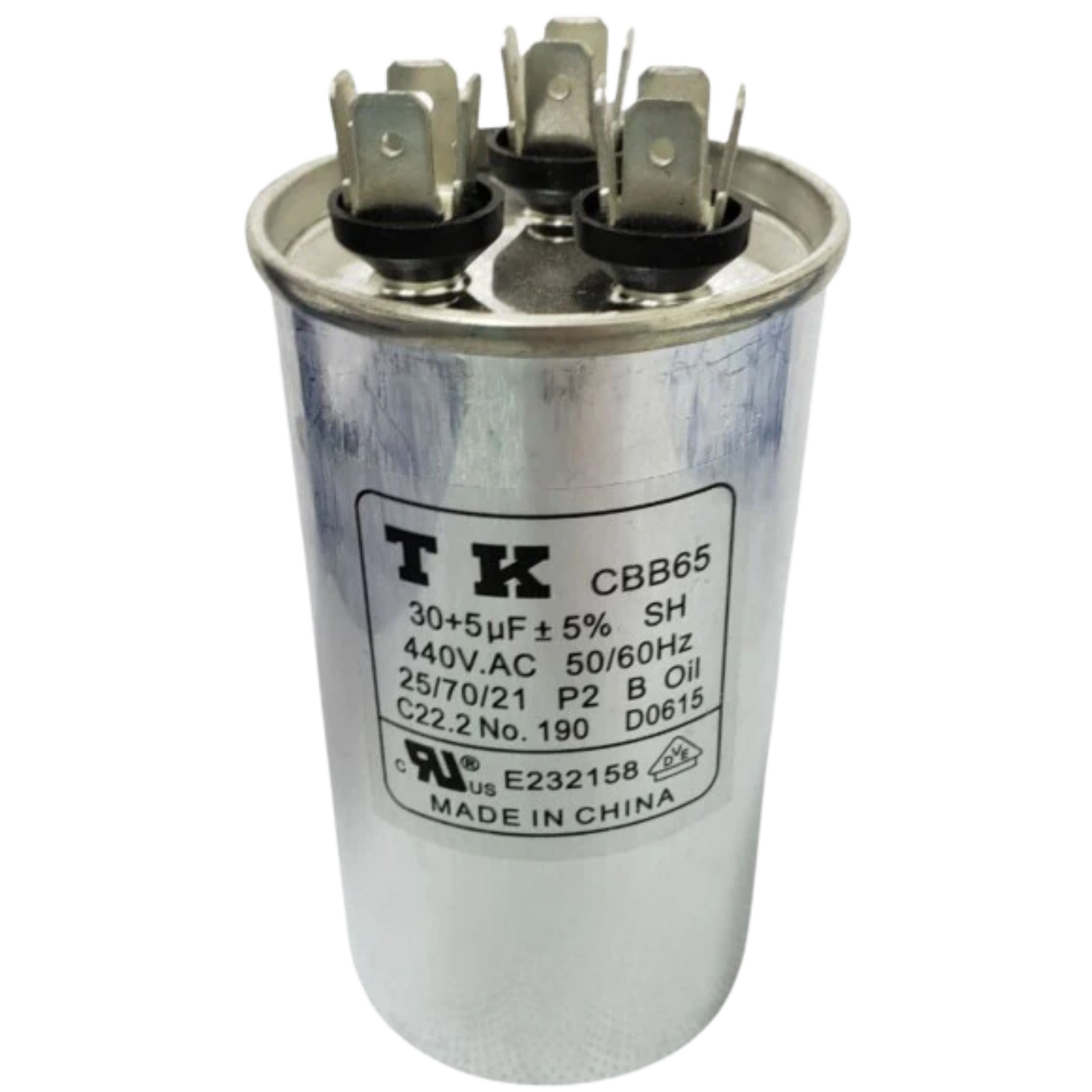 Capacitor De Partida 30uF+5uF 440V 50x90mm (Fast-on)