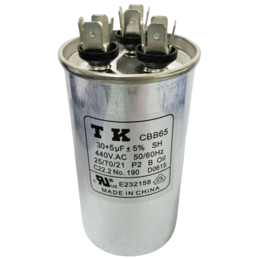 Capacitor De Partida 30uF+5uF 440V 50x90mm (Fast-on)
