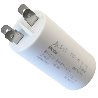 Capacitor De Partida 6uF 380/400V 30x62mm (Fast-on)