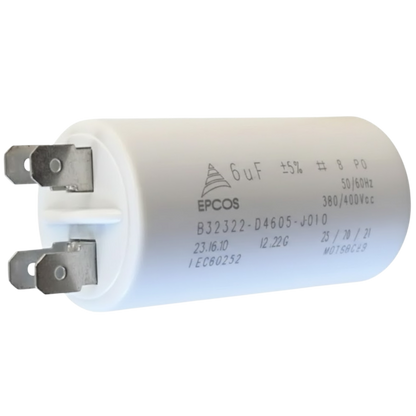 Capacitor De Partida 6uF 380/400V 30x62mm (Fast-on)