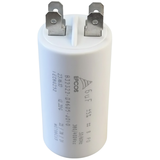 Capacitor De Partida 6uF 380/400V 30x62mm (Fast-on)