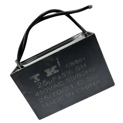 Capacitor De Partida CBB61 25uF 450V (2Fios)