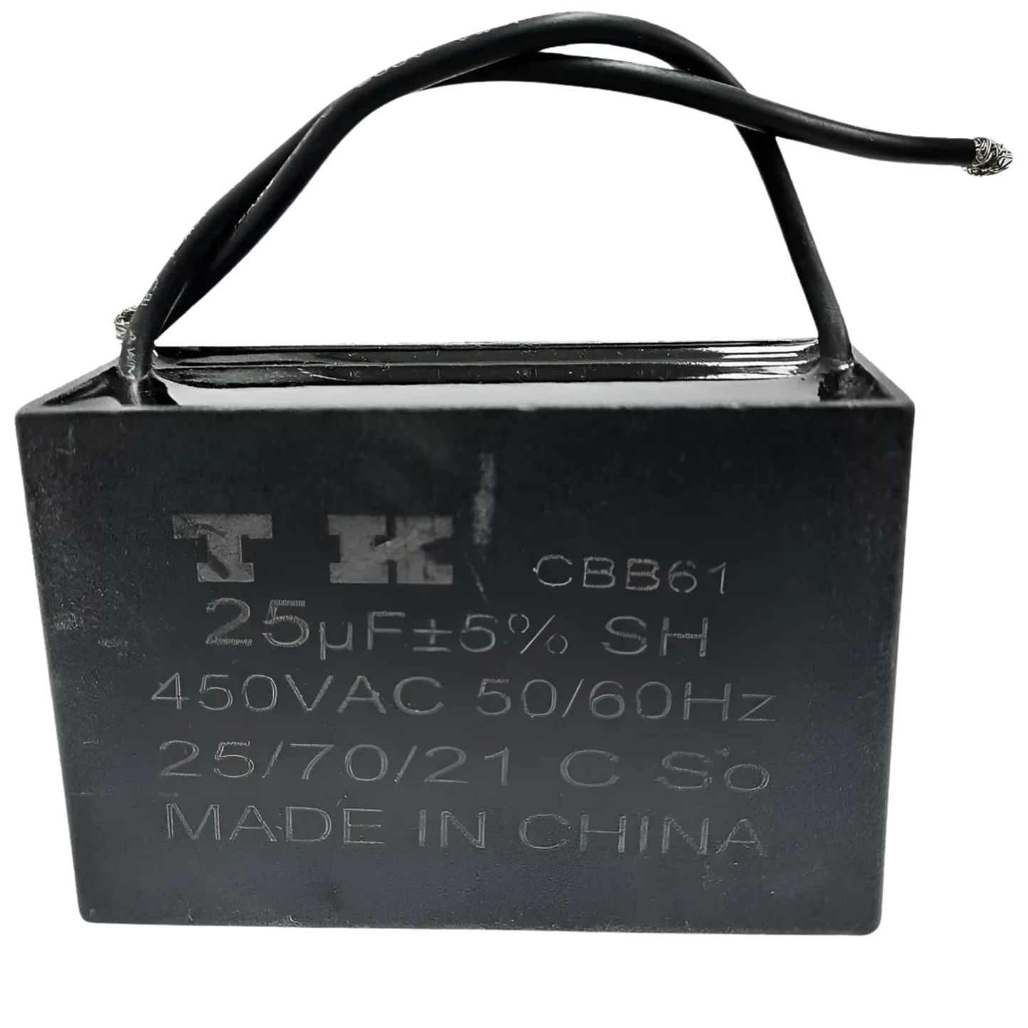 Capacitor De Partida CBB61 25uF 450V (2Fios)