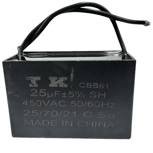 Capacitor De Partida CBB61 25uF 450V (2Fios)