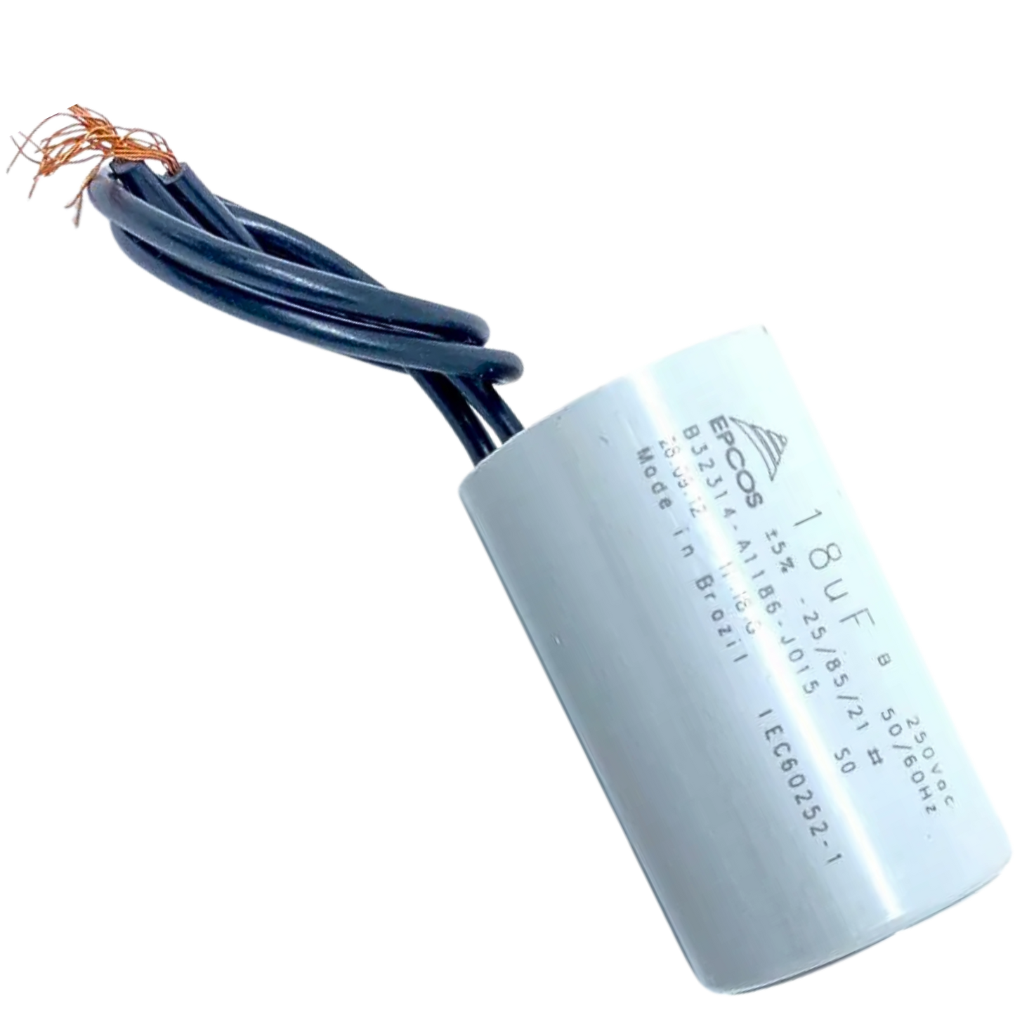 Capacitor De Partida 18uF 250V 30x49mm (2Fios)