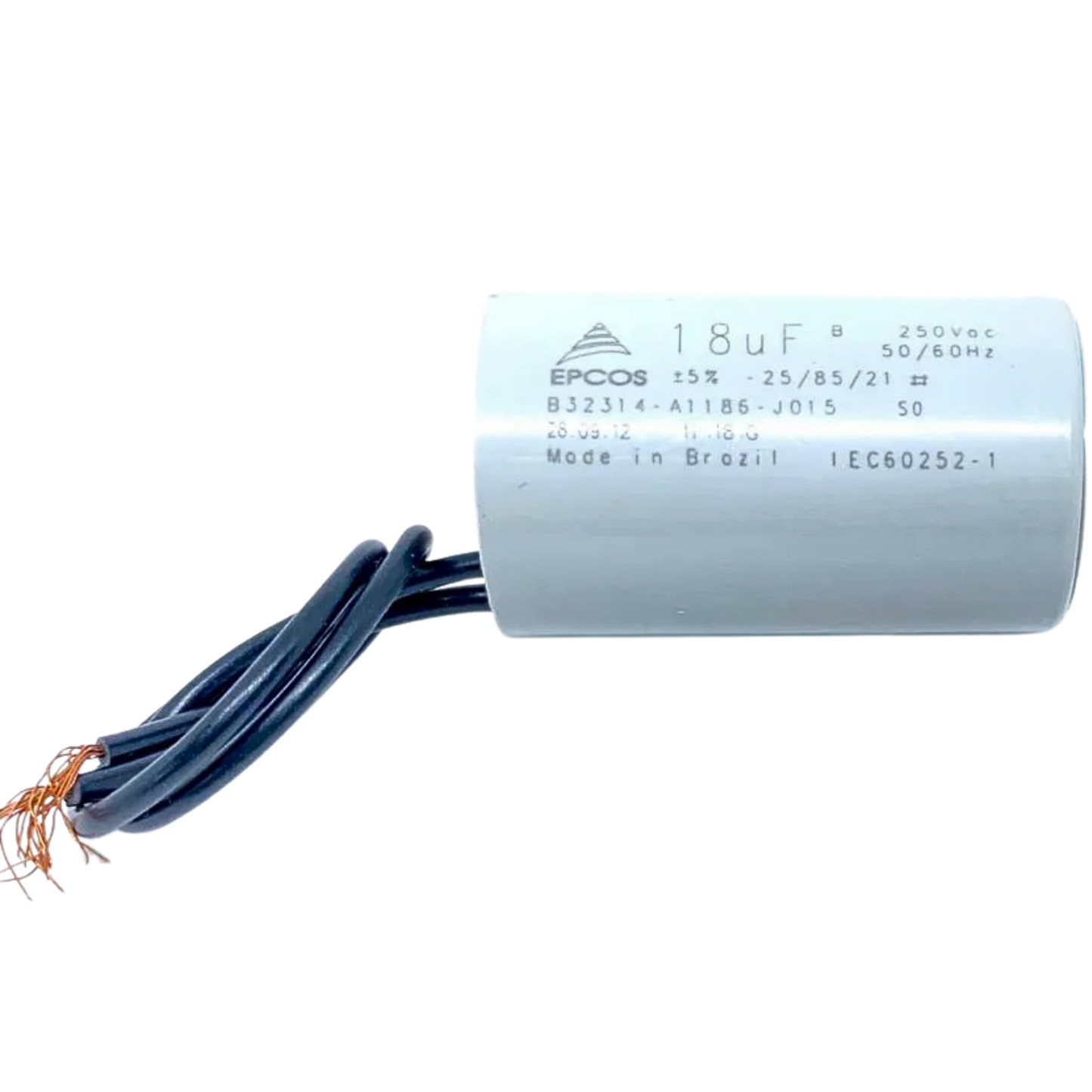 Capacitor De Partida 18uF 250V 30x49mm (2Fios)