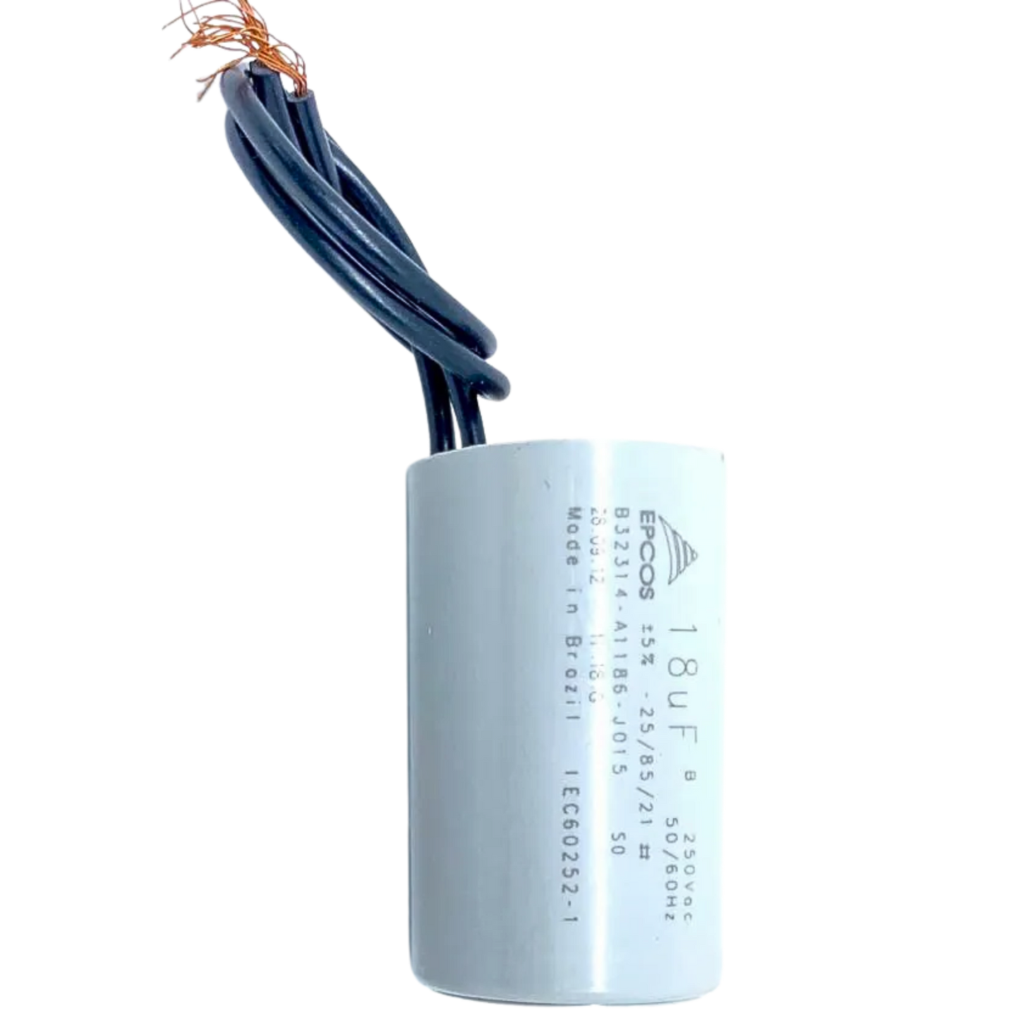 Capacitor De Partida 18uF 250V 30x49mm (2Fios)