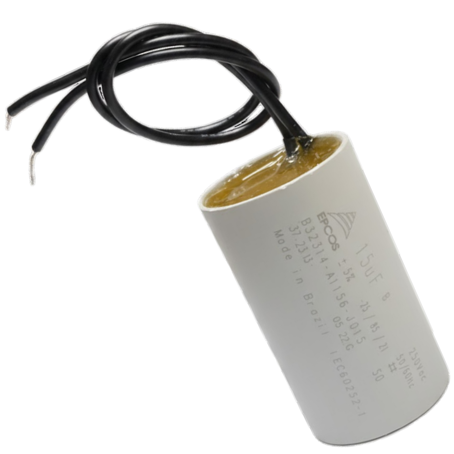Capacitor De Partida 15uF 250V 30x49mm (2Fios)