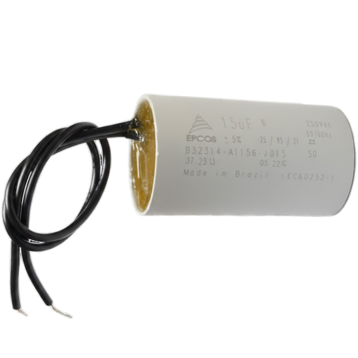 Capacitor De Partida 15uF 250V 30x49mm (2Fios)