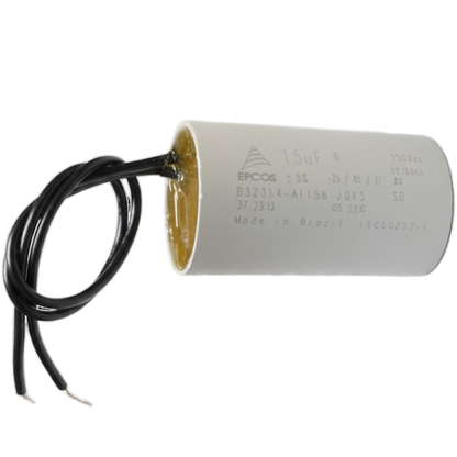 Capacitor De Partida 15uF 250V 30x49mm (2Fios)