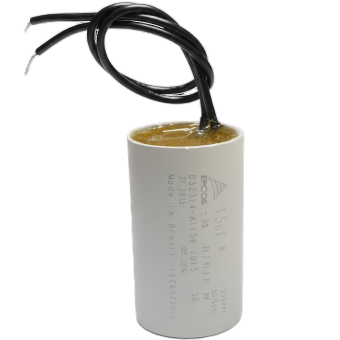 Capacitor De Partida 15uF 250V 30x49mm (2Fios)