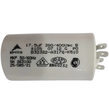Capacitor De Partida 17,5uF 380/400V 40x71mm (Fast-on)