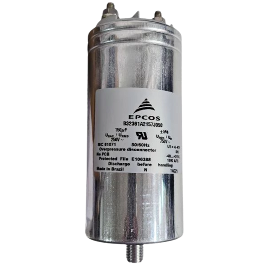 Capacitor De Partida 150uF 250V 63x136mm (Fast-on)