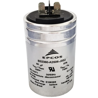 Capacitor De Partida 60uF 250V B32360 50x115mm (Fast-on)