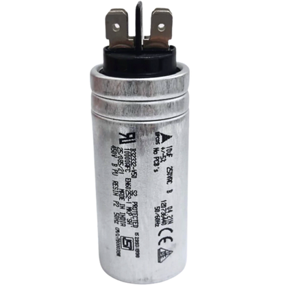 Capacitor De Partida 10uF 250V 30x68mm (Fast-on)