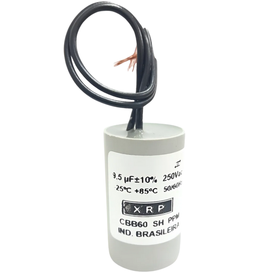 Capacitor De Partida 9,5uF 250V 22x47mm (2Fios)