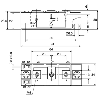 Módulo IGBT TGM200D06 600V 200A