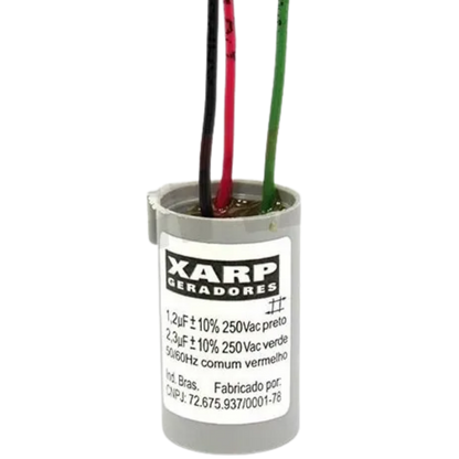 Capacitor De Partida 1,2uF+2,3uF 250V 27x47mm (3Fios)