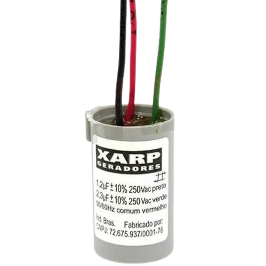Capacitor De Partida 1,2uF+2,3uF 250V 27x47mm (3Fios)