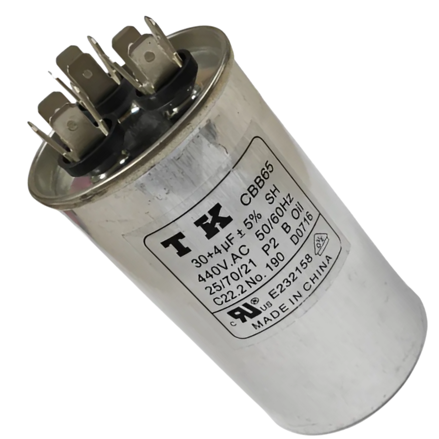 Capacitor De Partida 30uF+4uF 440V 50x90mm (Fast-on)