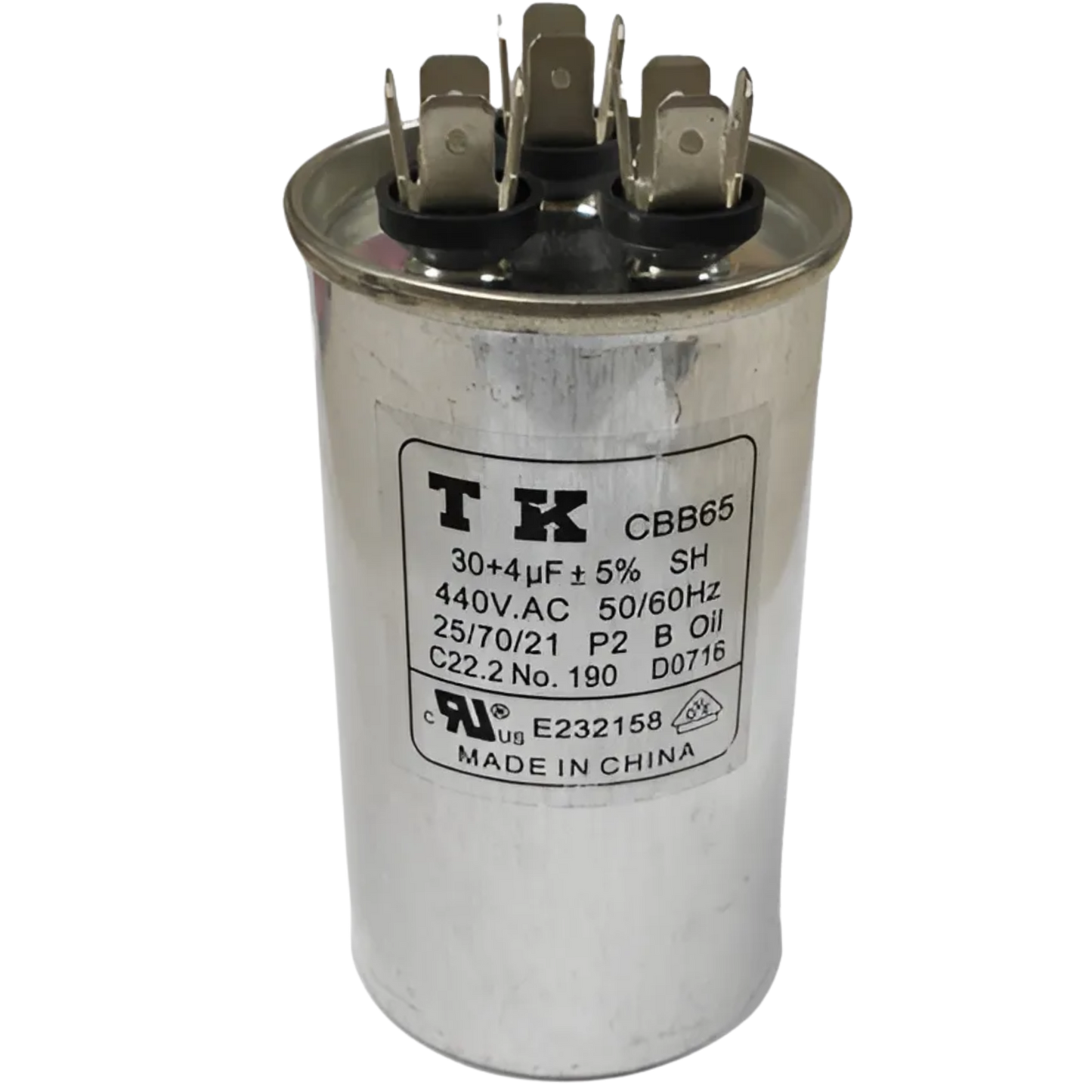Capacitor De Partida 30uF+4uF 440V 50x90mm (Fast-on)