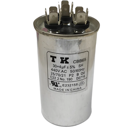 Capacitor De Partida 30uF+4uF 440V 50x90mm (Fast-on)
