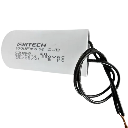 Capacitor De Partida 100uF 250V 50x90mm (2Fios)