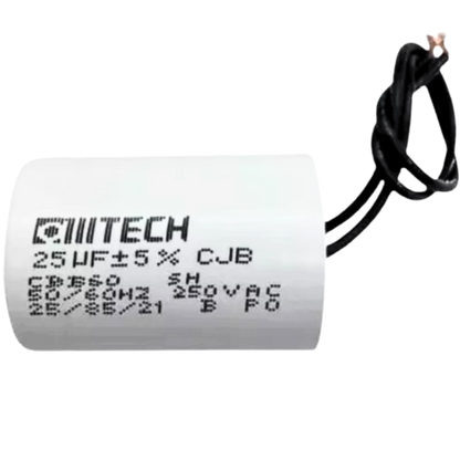 Capacitor De Partida 25uF 250V 30x47mm (2Fios)