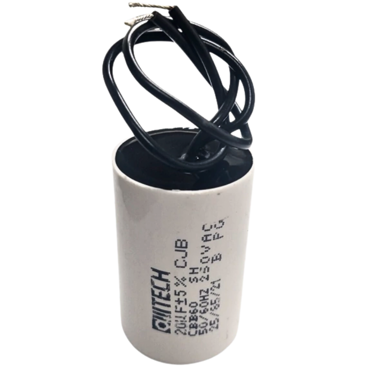 Capacitor De Partida 20uF 250V 30x50mm (2Fios)