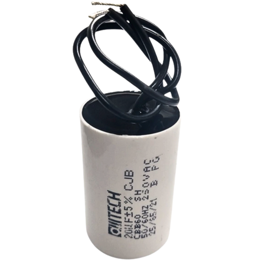 Capacitor De Partida 20uF 250V 30x50mm (2Fios)