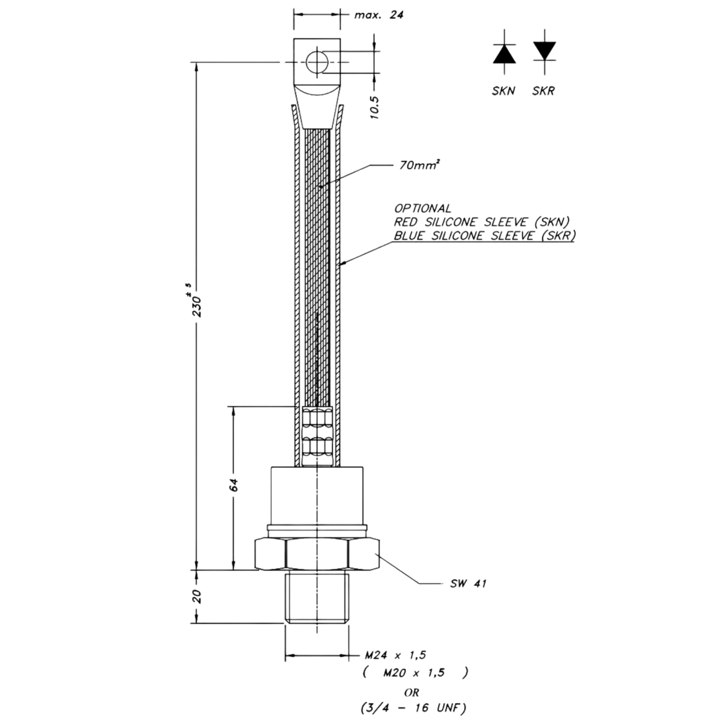 Diodo De Rosca SKN320/04 400V 320A