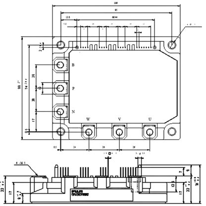 Módulo IGBT 7MBP200VEA-120-50 1200V 200A