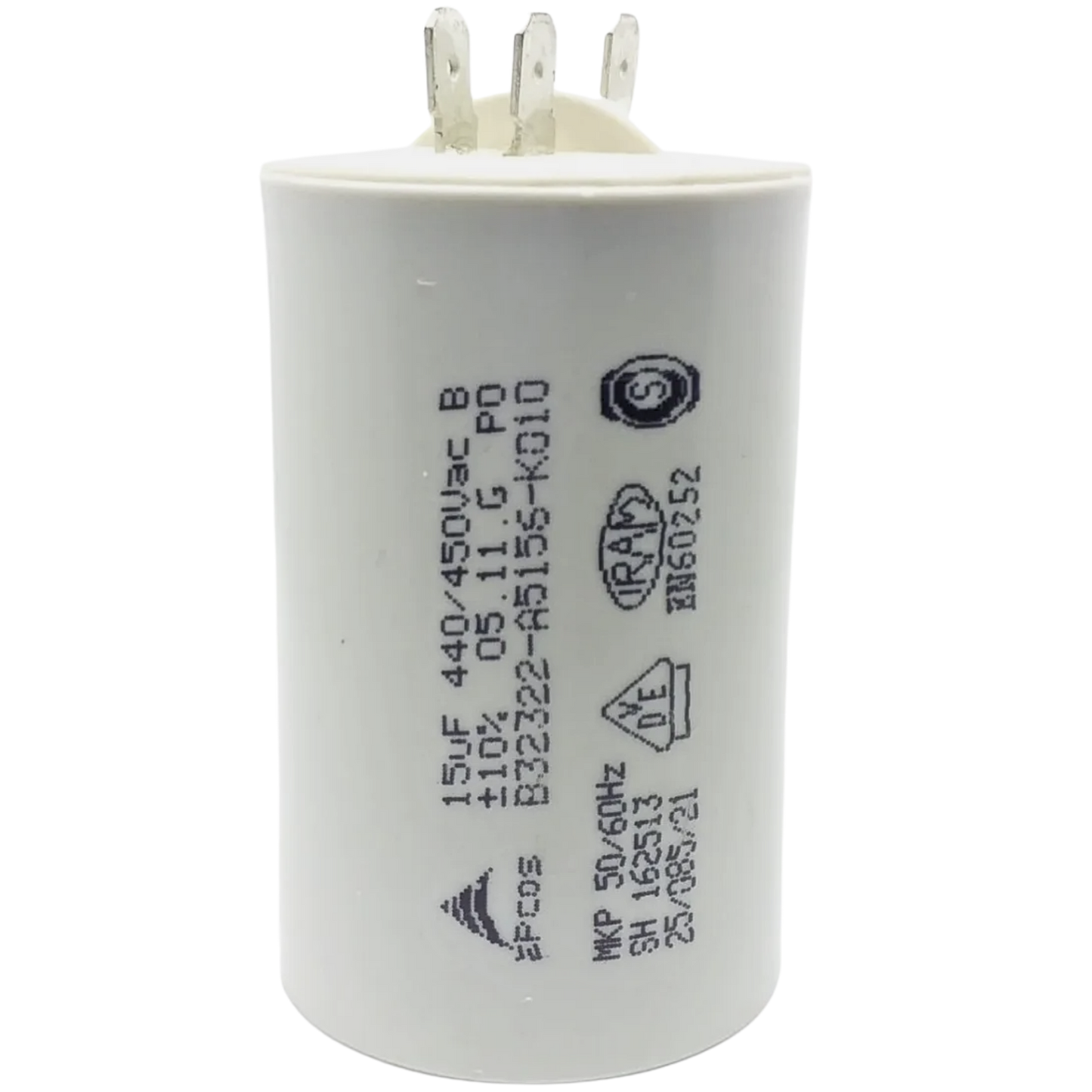 Capacitor De Partida 15uF 440/450V 40x70mm (Fast-on)