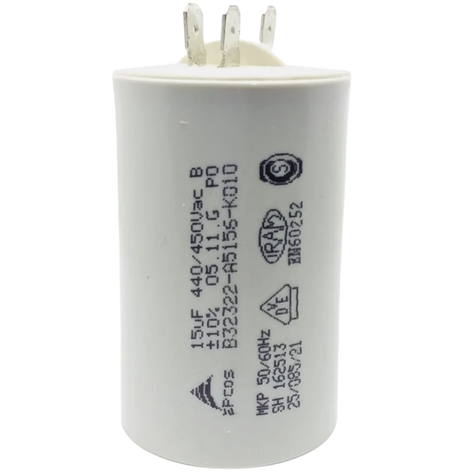 Capacitor De Partida 15uF 440/450V 40x70mm (Fast-on)