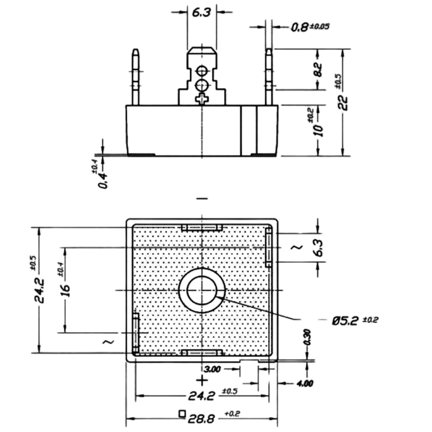 Ponte Retificadora SKB25/04 400V 25A