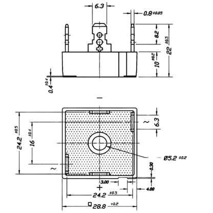 Ponte Retificadora SKB25/04 400V 25A