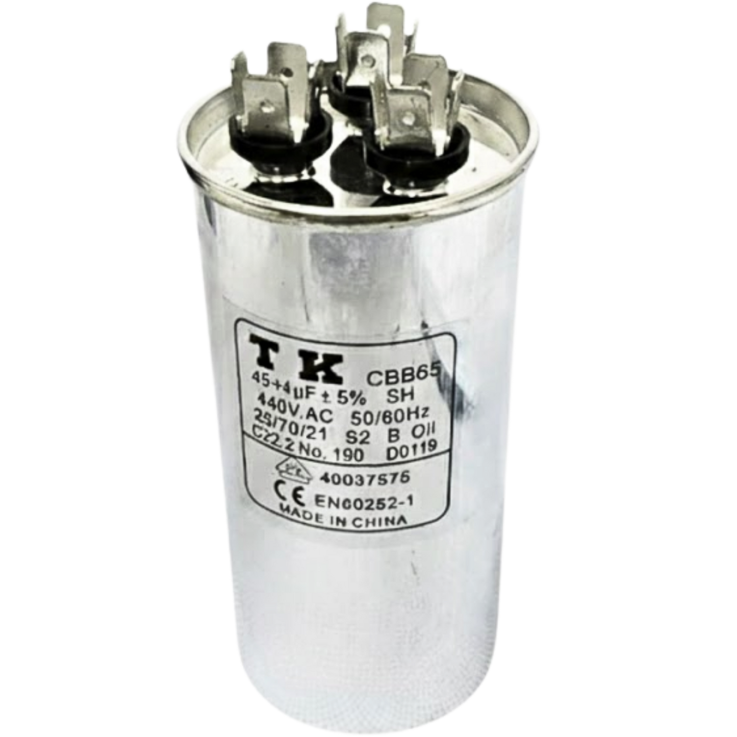 Capacitor De Partida 45uF+4uF 440V 55x105mm (Fast-on)
