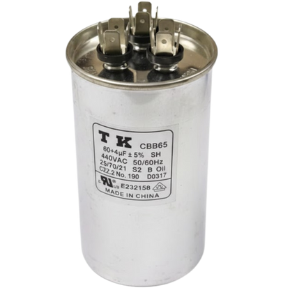 Capacitor De Partida 60uF+4uF 440V 55x105mm (Fast-on)