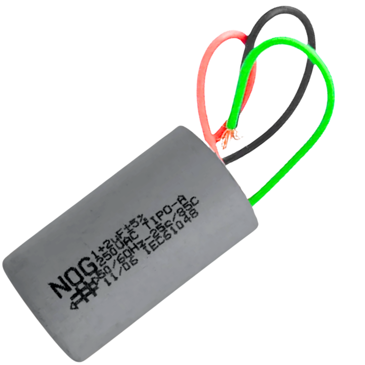 Capacitor De Partida 1uF+2uF 250V 25x49mm (3Fios)