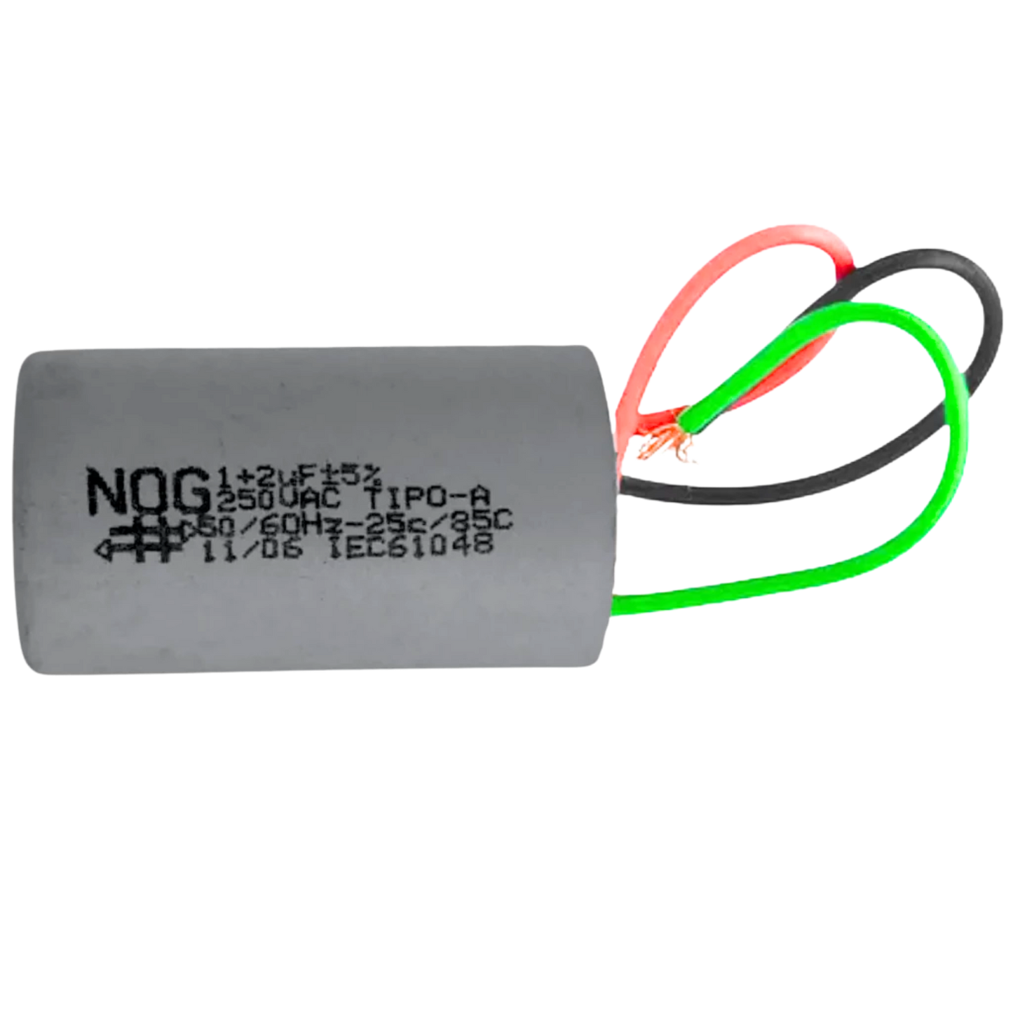 Capacitor De Partida 1uF+2uF 250V 25x49mm (3Fios)