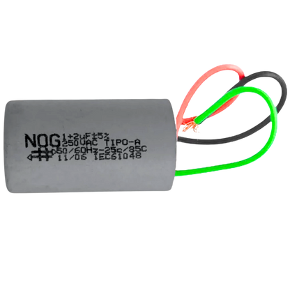 Capacitor De Partida 1uF+2uF 250V 25x49mm (3Fios)