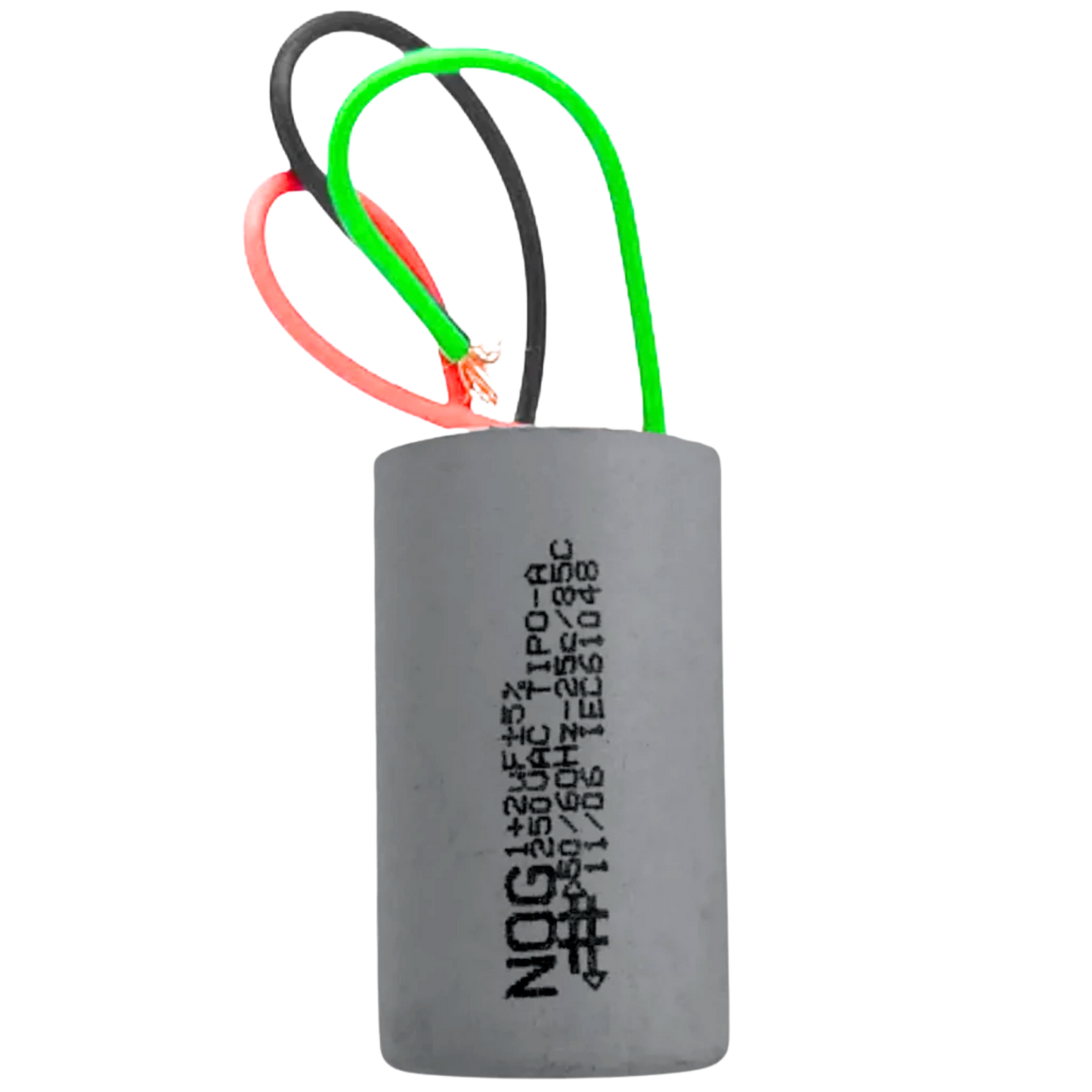 Capacitor De Partida 1uF+2uF 250V 25x49mm (3Fios)