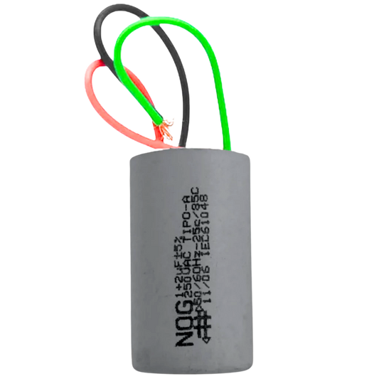 Capacitor De Partida 1uF+2uF 250V 25x49mm (3Fios)