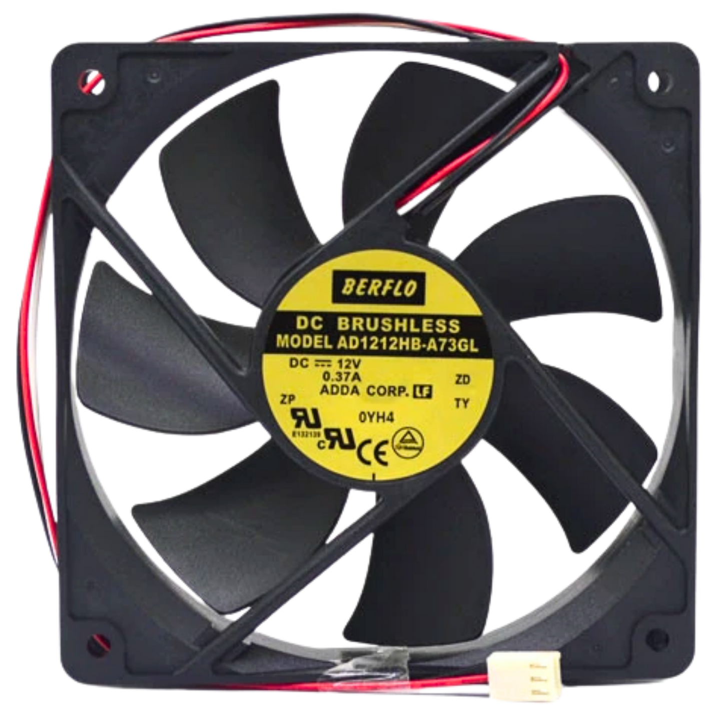Microventilador AD1212HBA73GL 12VDC 0,37A 120x120x25mm