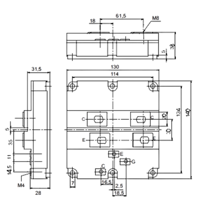 Módulo IGBT FZ1600R12KF4 1200V 1600A