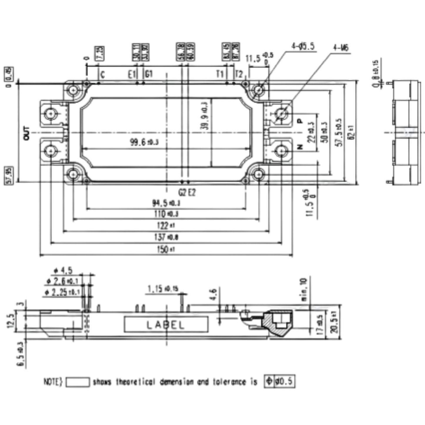Módulo IGBT 2MBI300U4N-170-50 1700V 600A
